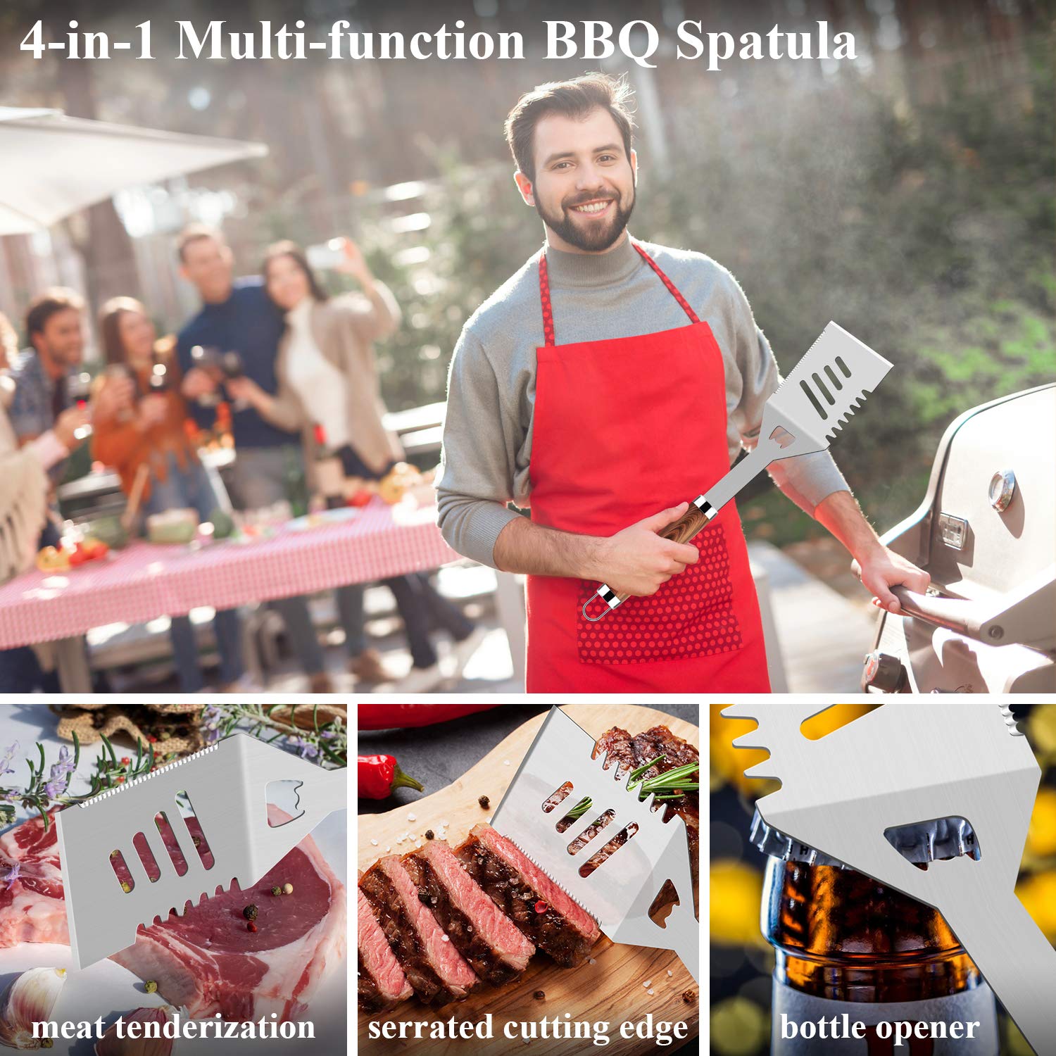 4 in 1 BBQ spatula