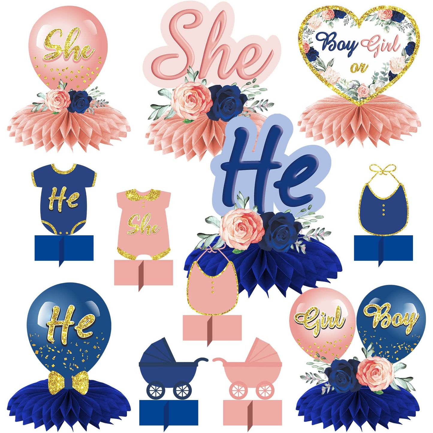Gender Reveal Decorations 12pce