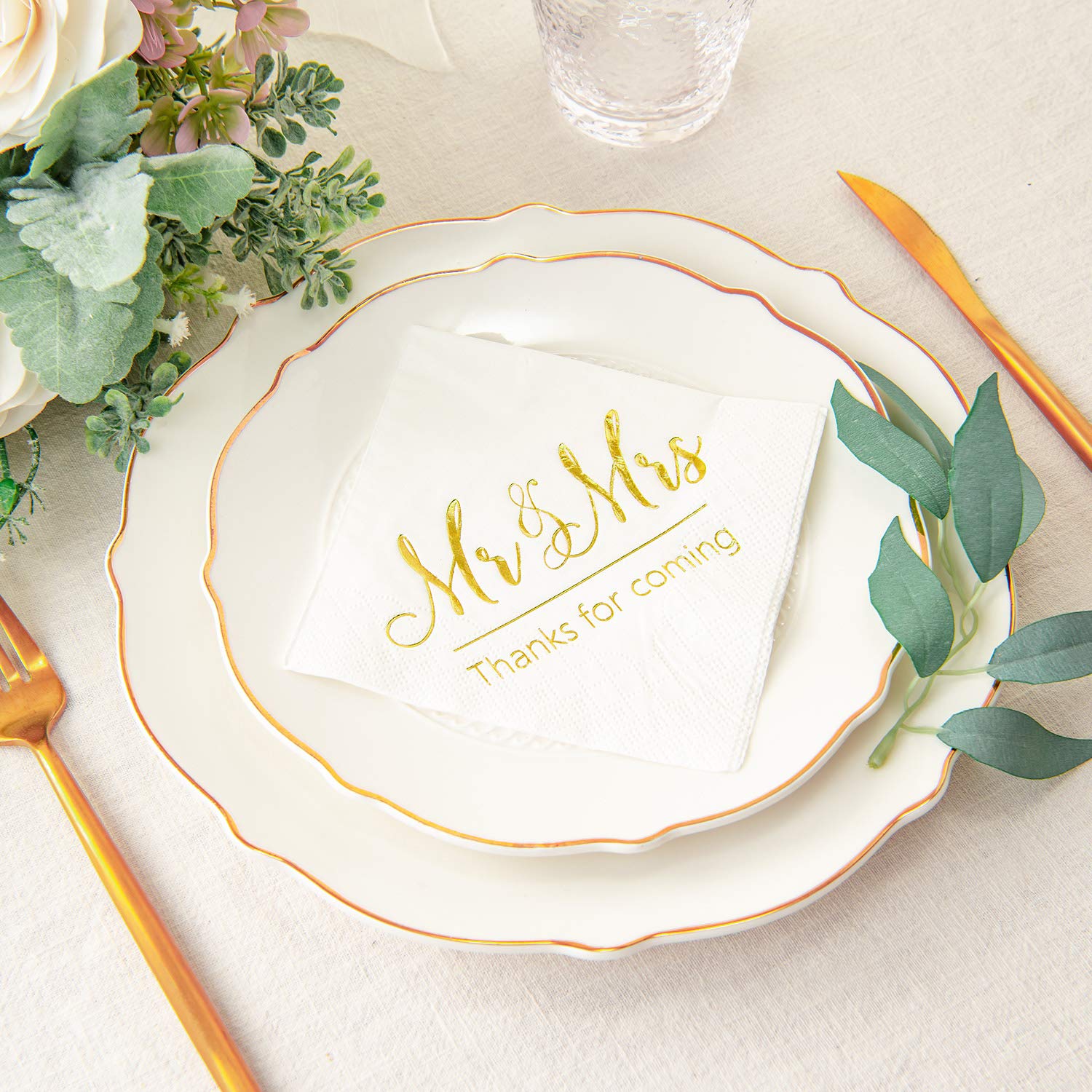 Wedding reception tableware