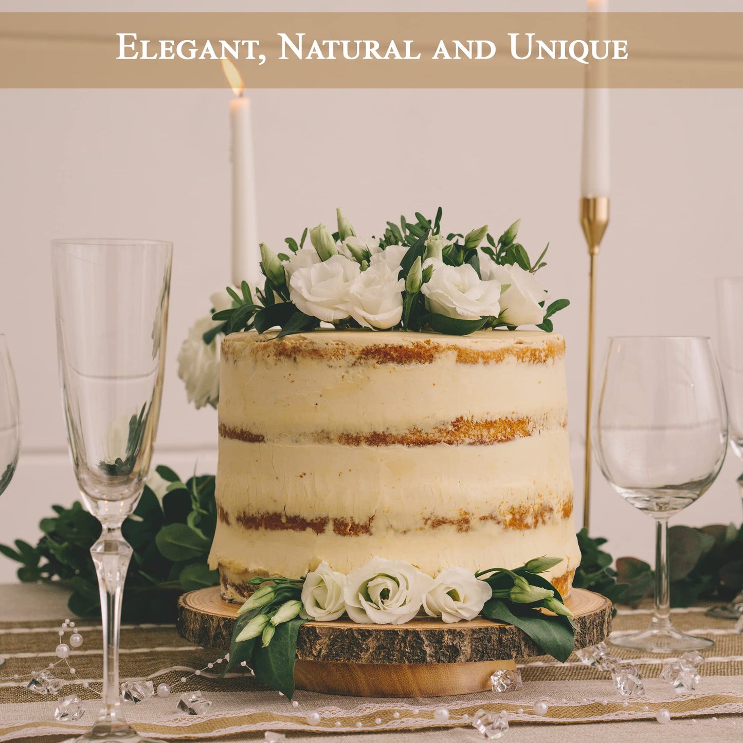 Wooden Rustic Cake Stand 