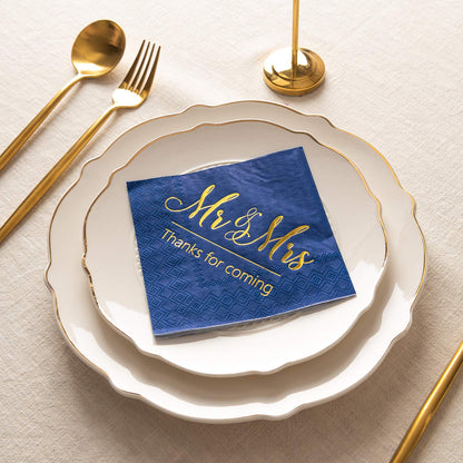 Wedding reception desert napkins