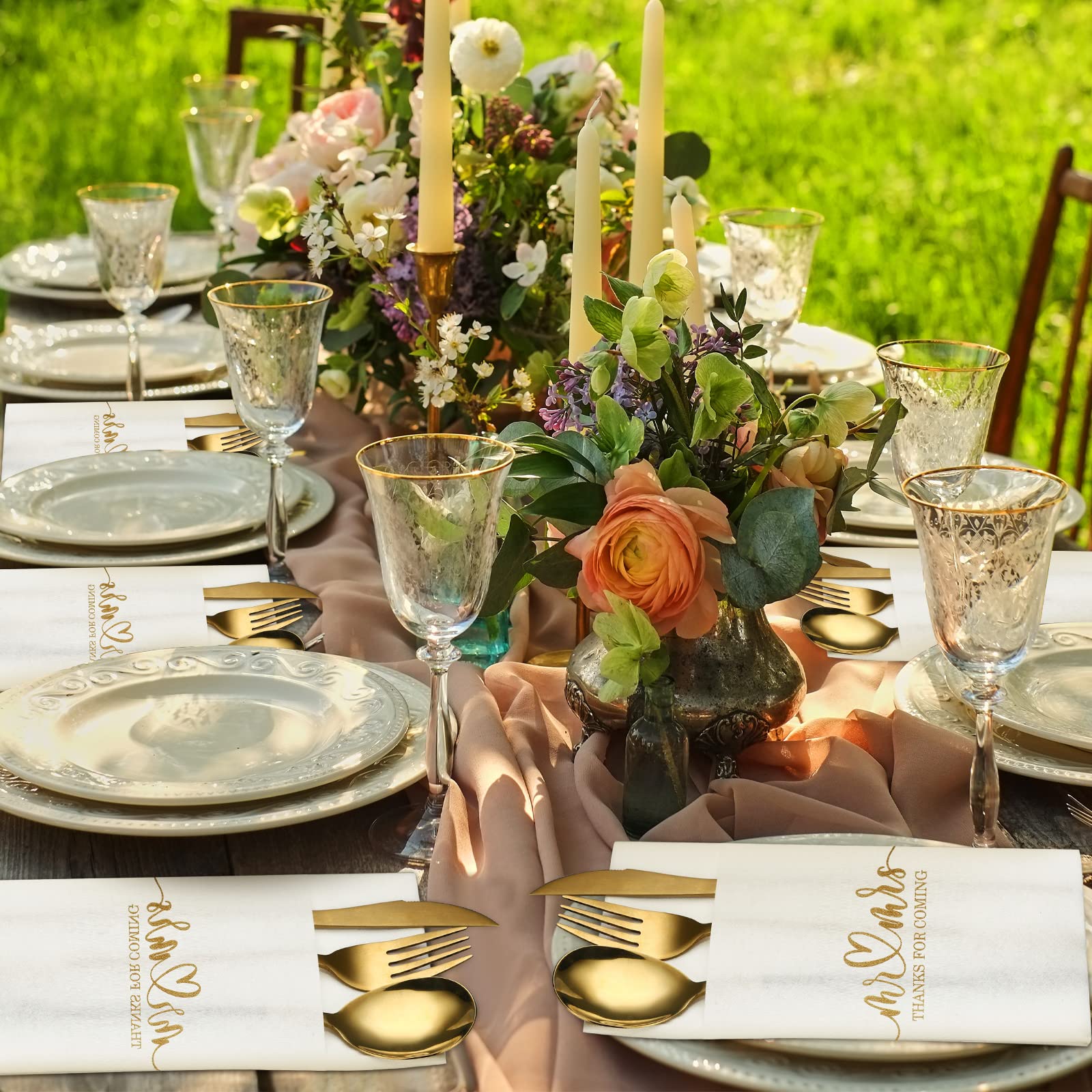Wedding tableware napkins