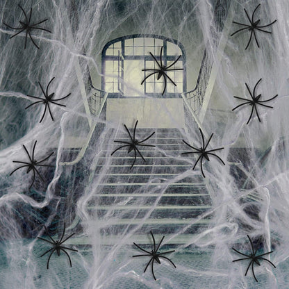 1500sqft fake spider web