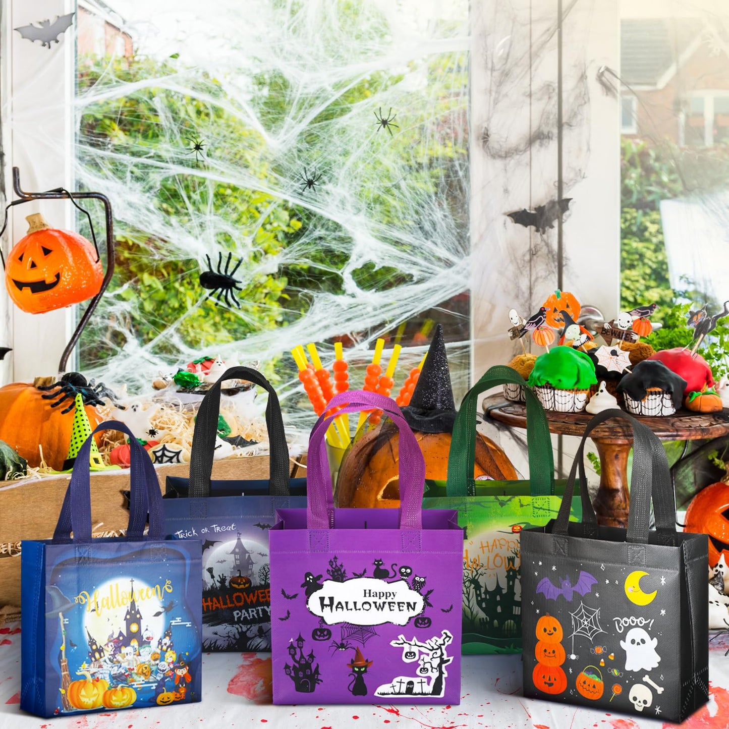 Halloween Trick or Treat Tote Bags 50 Pcs 