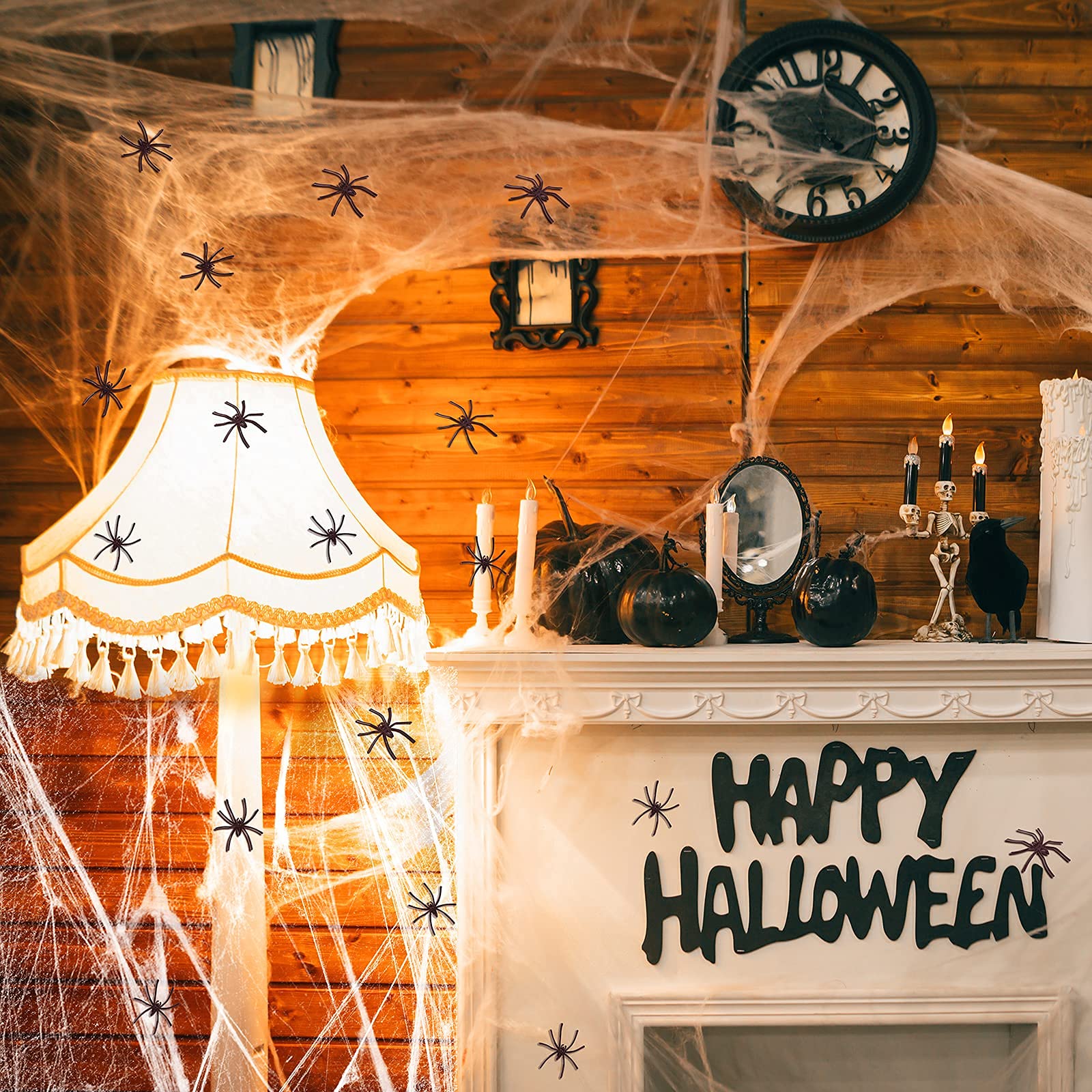 Halloween spider web decoration