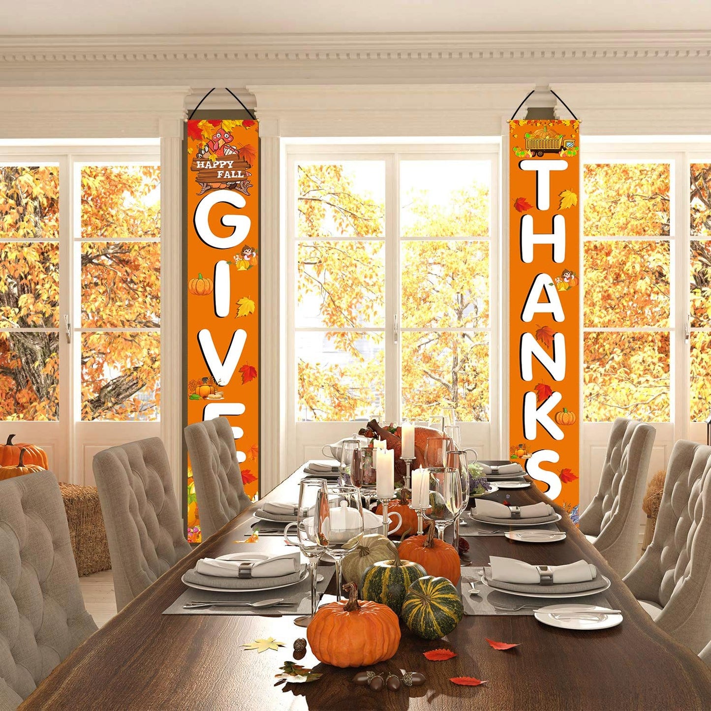 Indoor thanksgiving banner