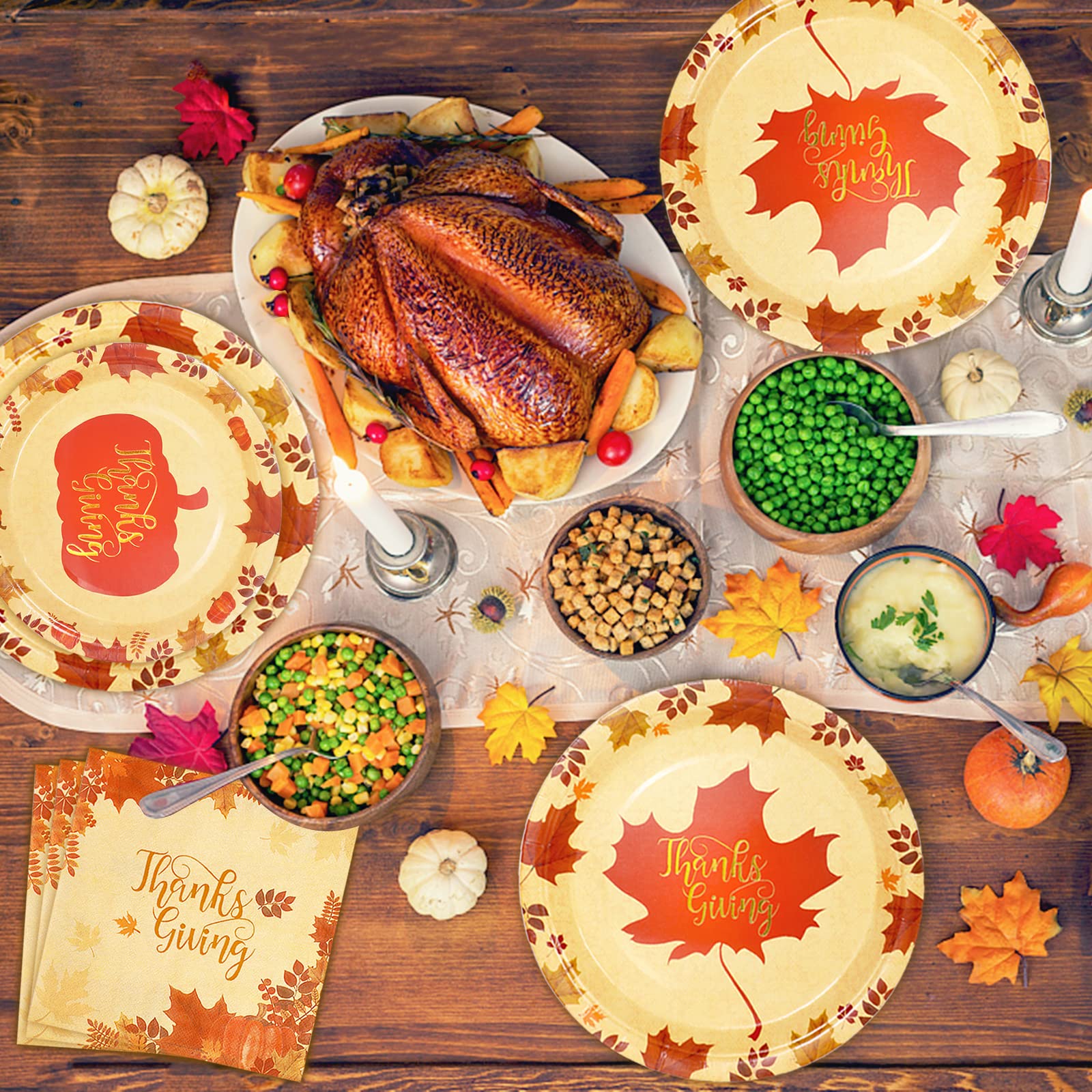 Thanksgiving dinner plates