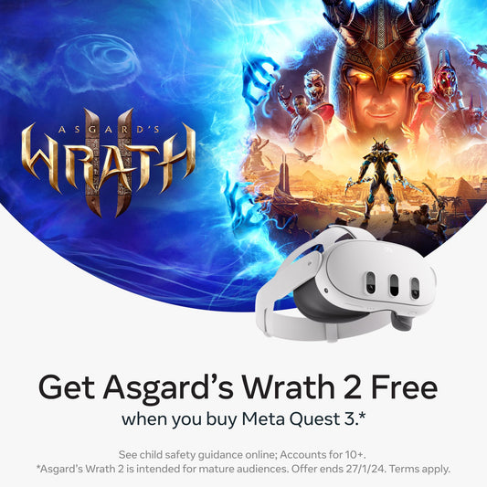 Meta Quest 3 128GB — Breakthrough Mixed Reality Headset (Asgard’s Wrath 2 Game included with purchase)