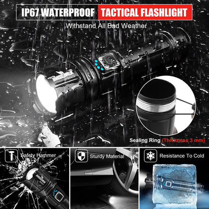 Waterproof hiking tactical flashlight