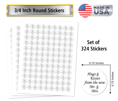 Set of 324 stickers size guide