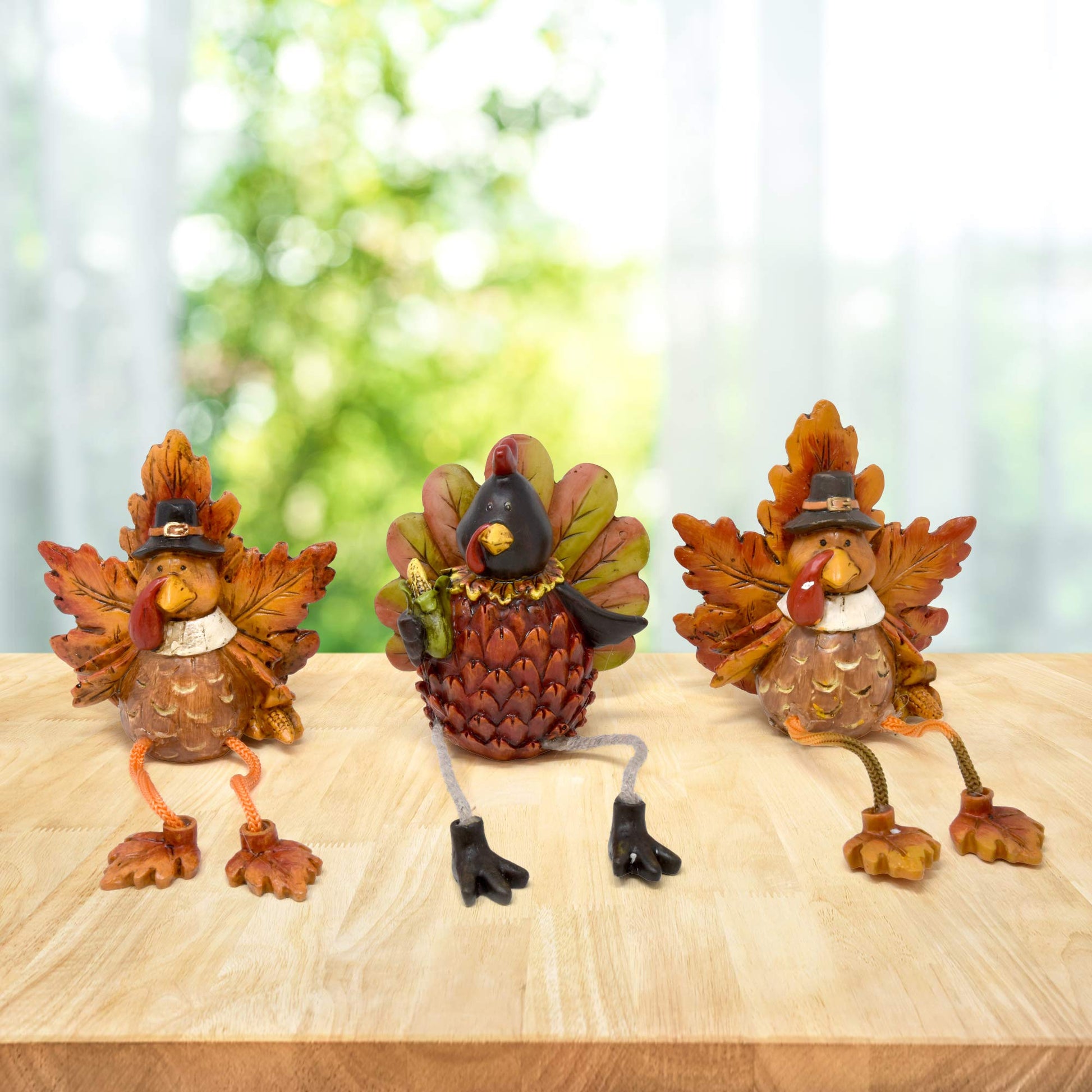 Fall celebration turkey shelf sitters