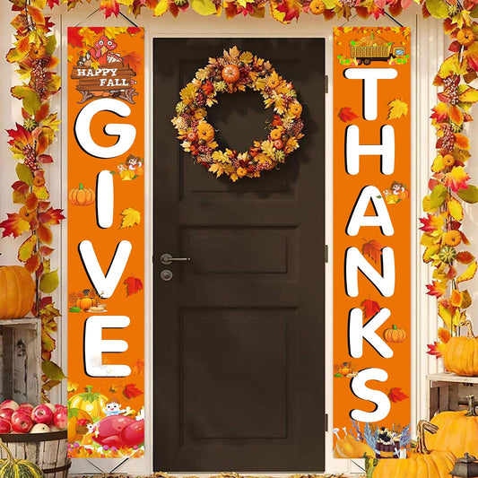Thanksgiving Hanging Banner Porch Sign