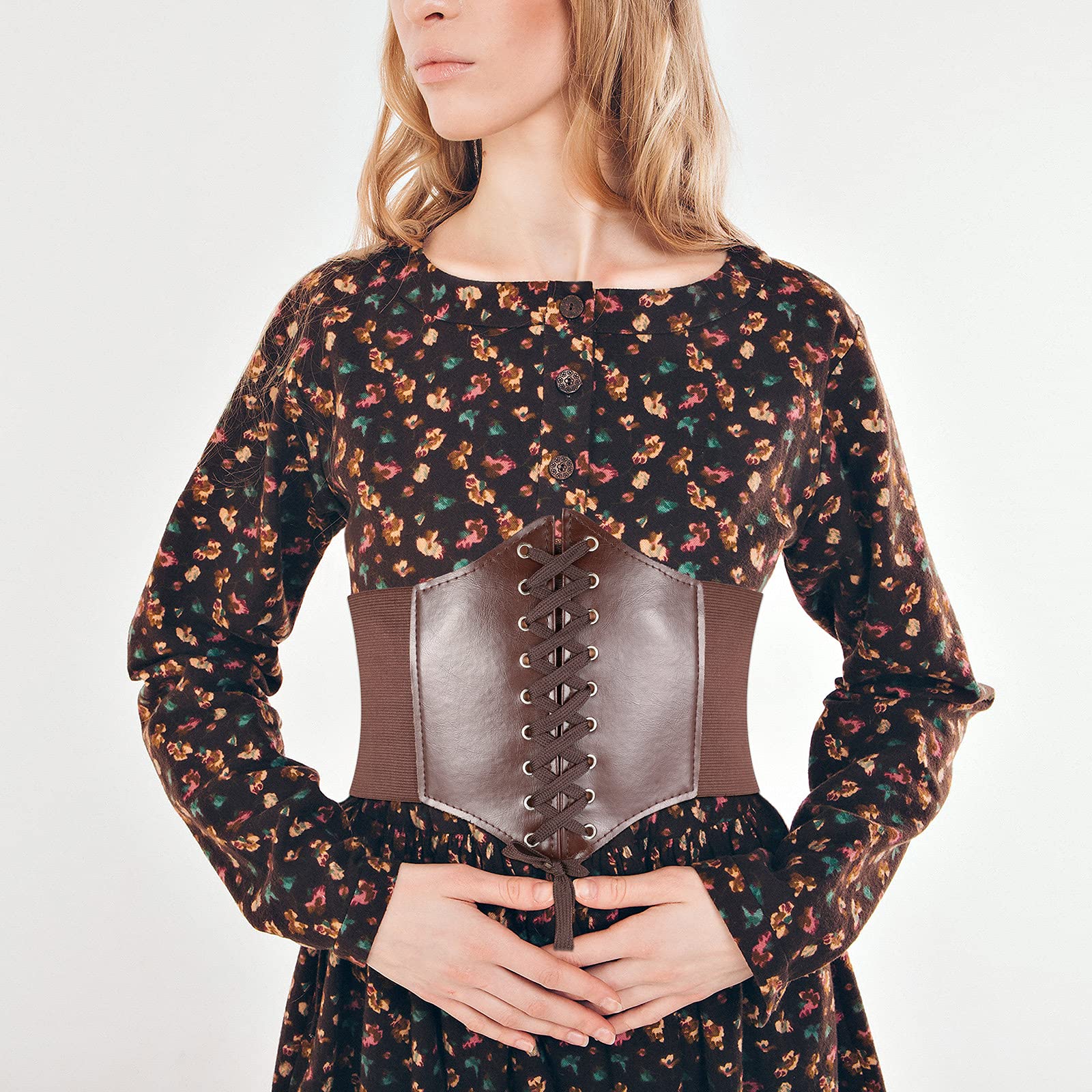 Brown elastic waist corset