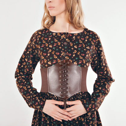 Brown elastic waist corset