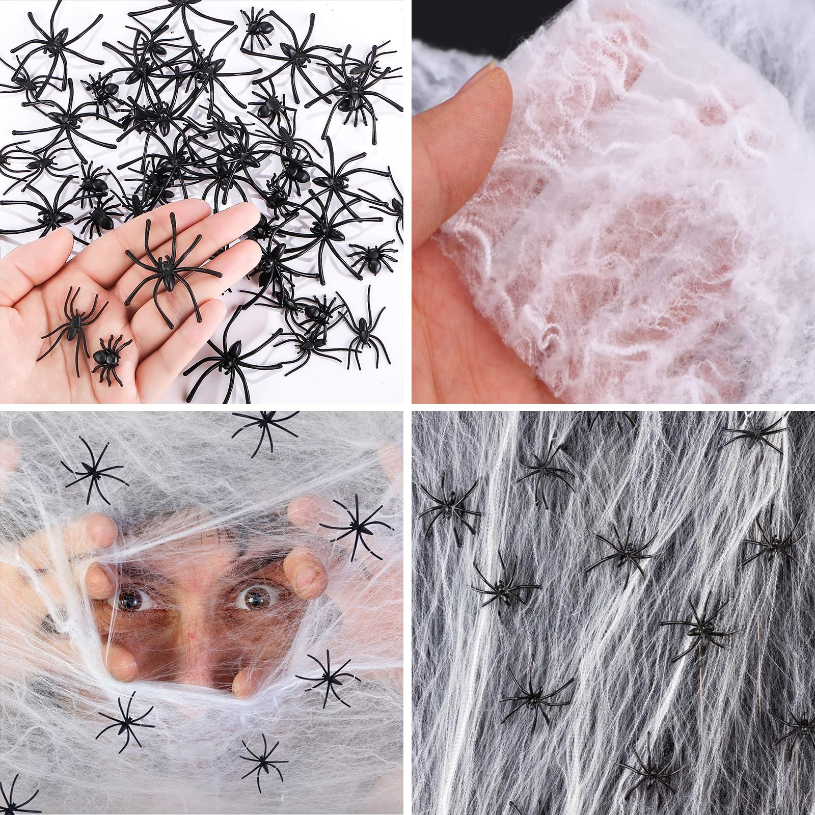 Spider web includes fake spiders