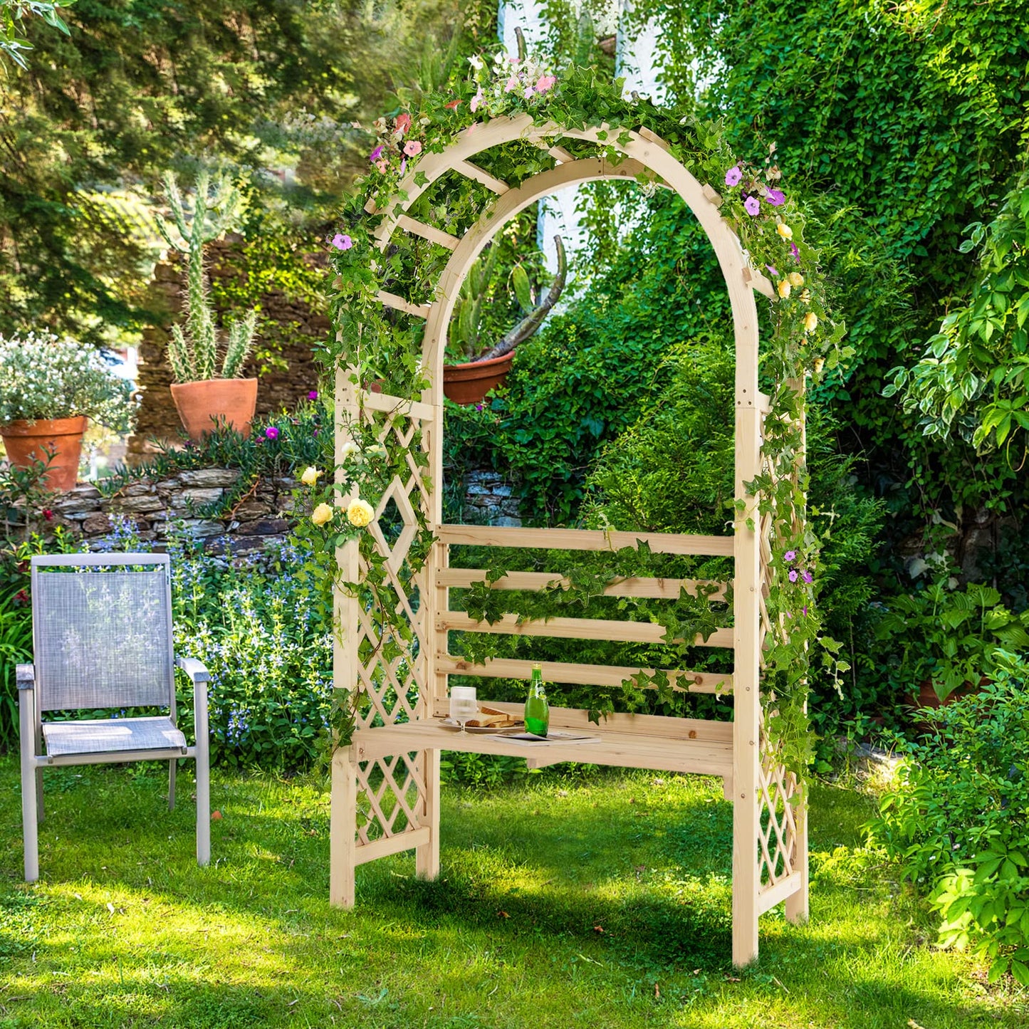 Garden bench seat for weddings