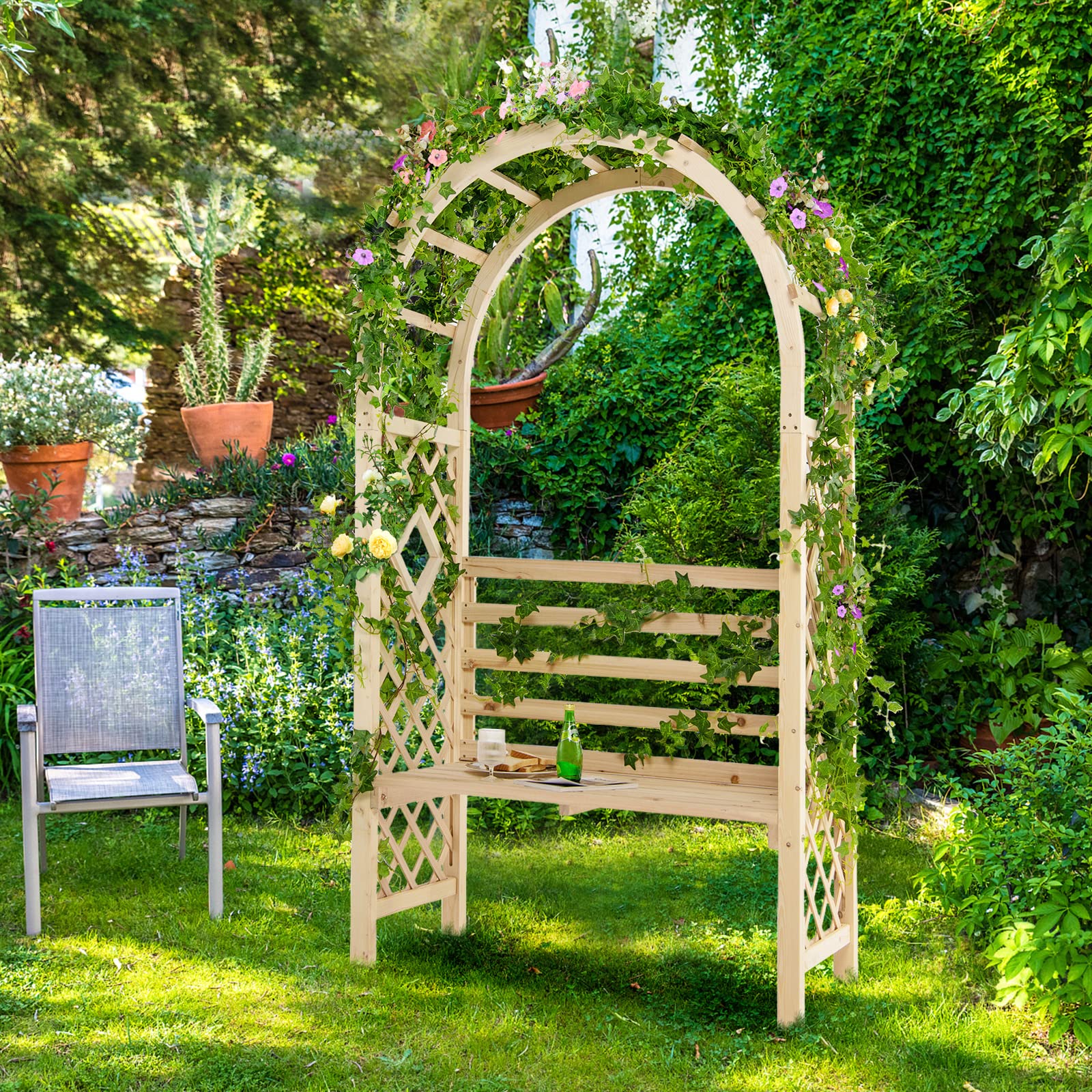 Garden bench seat for weddings