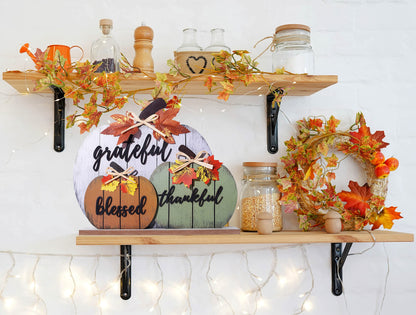 Thanksgiving shelf decor