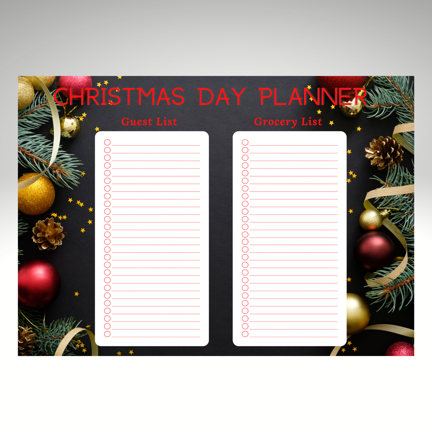 Printable Christmas Planner - Organiser Page 1