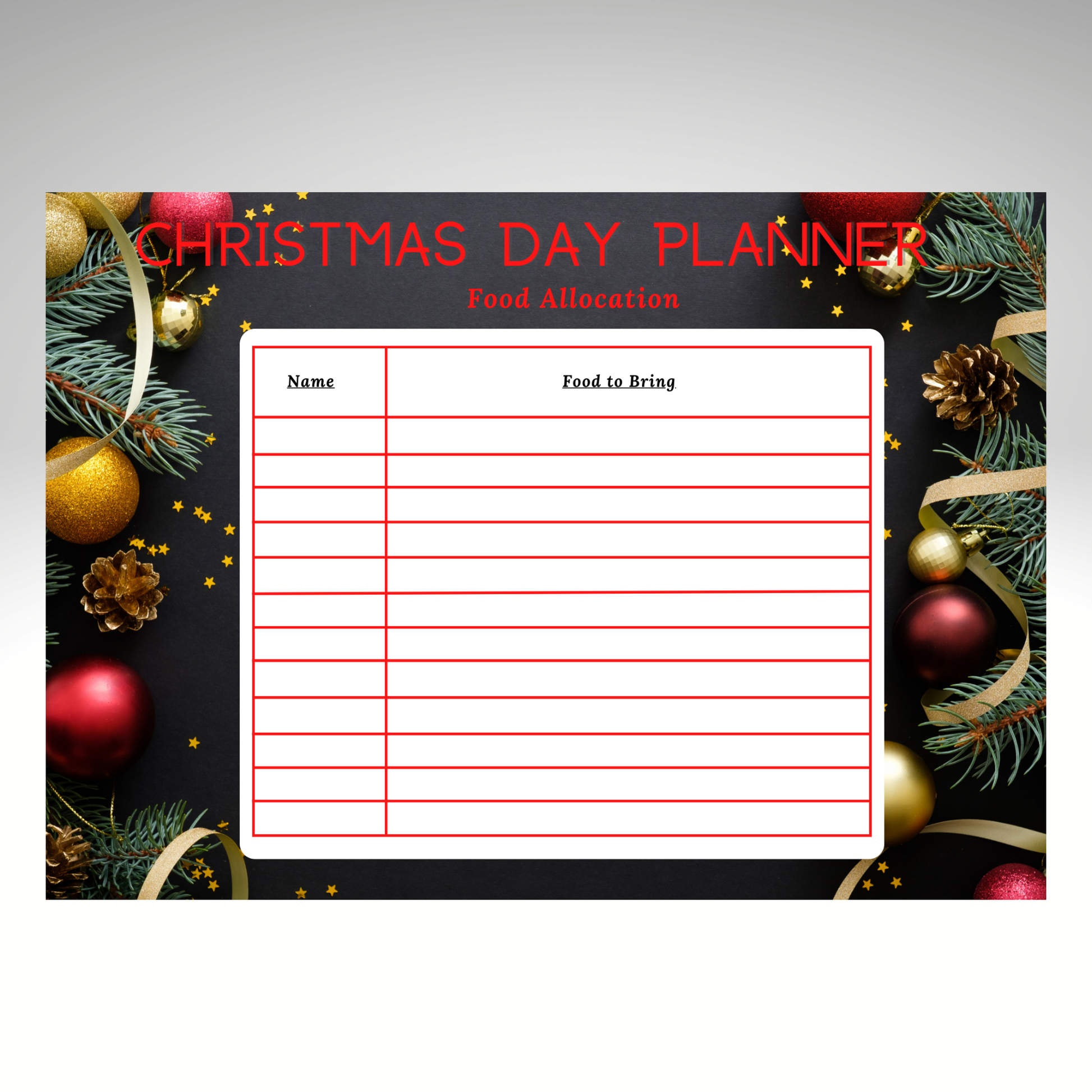 Printable Christmas Planner - Organiser Page 3