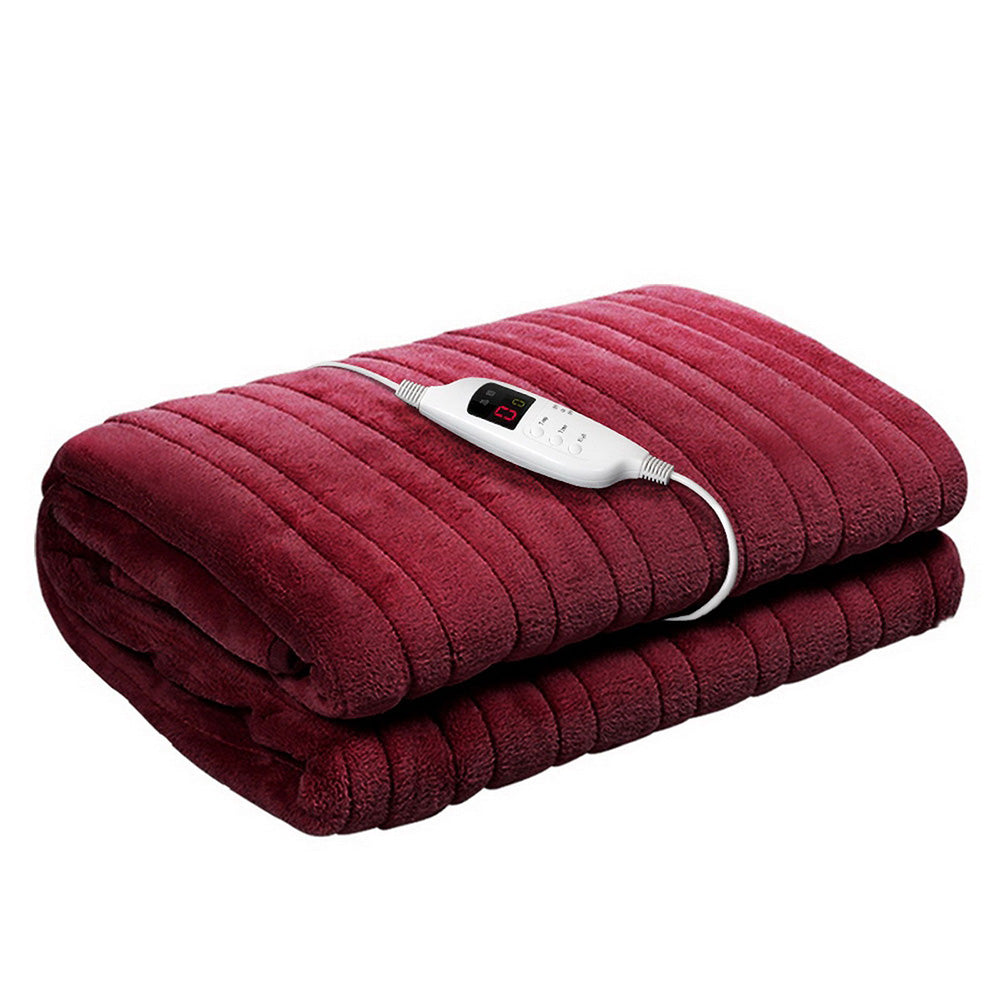 Electric Throw Blanket - Burgundy