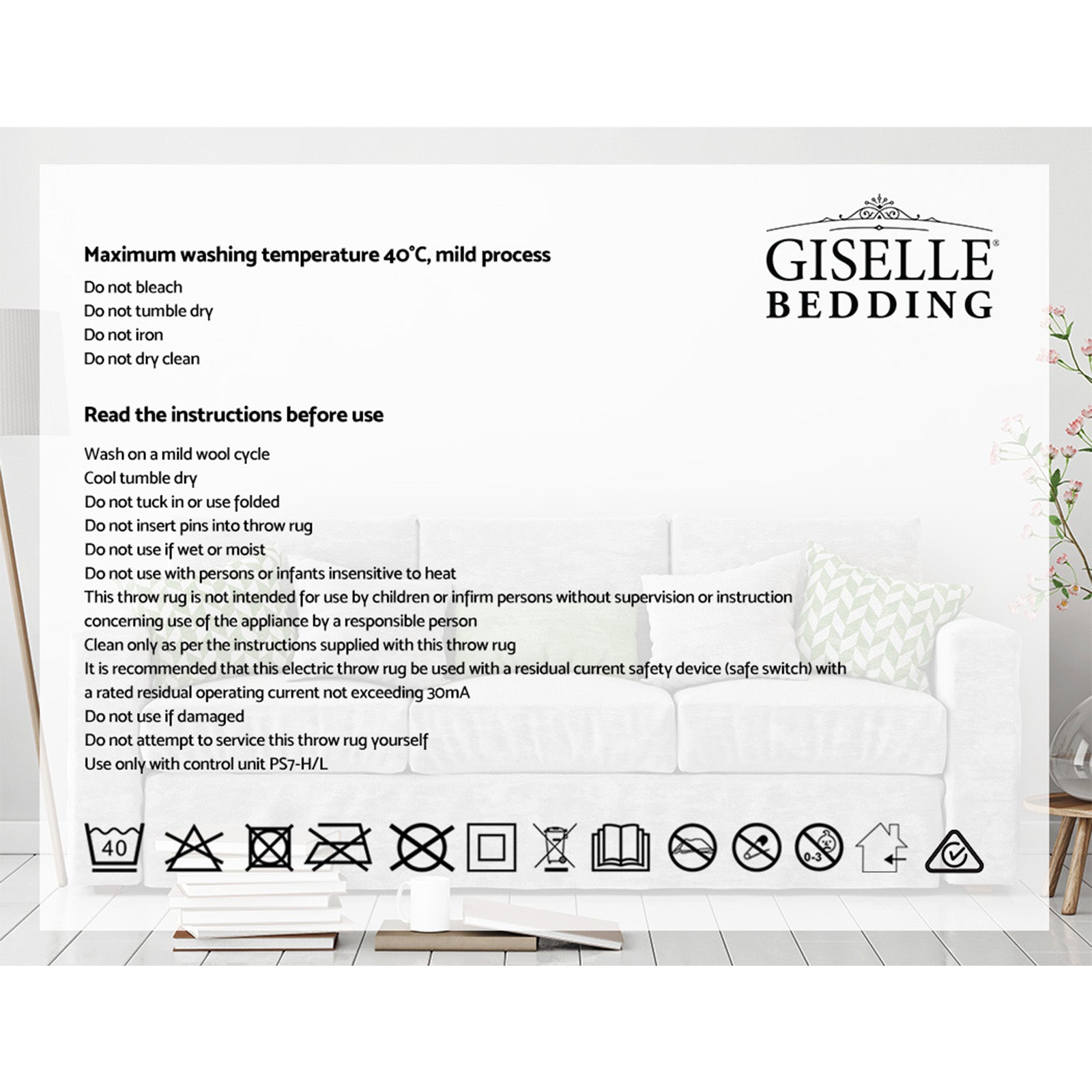 Giselle Bedding Care Instructions