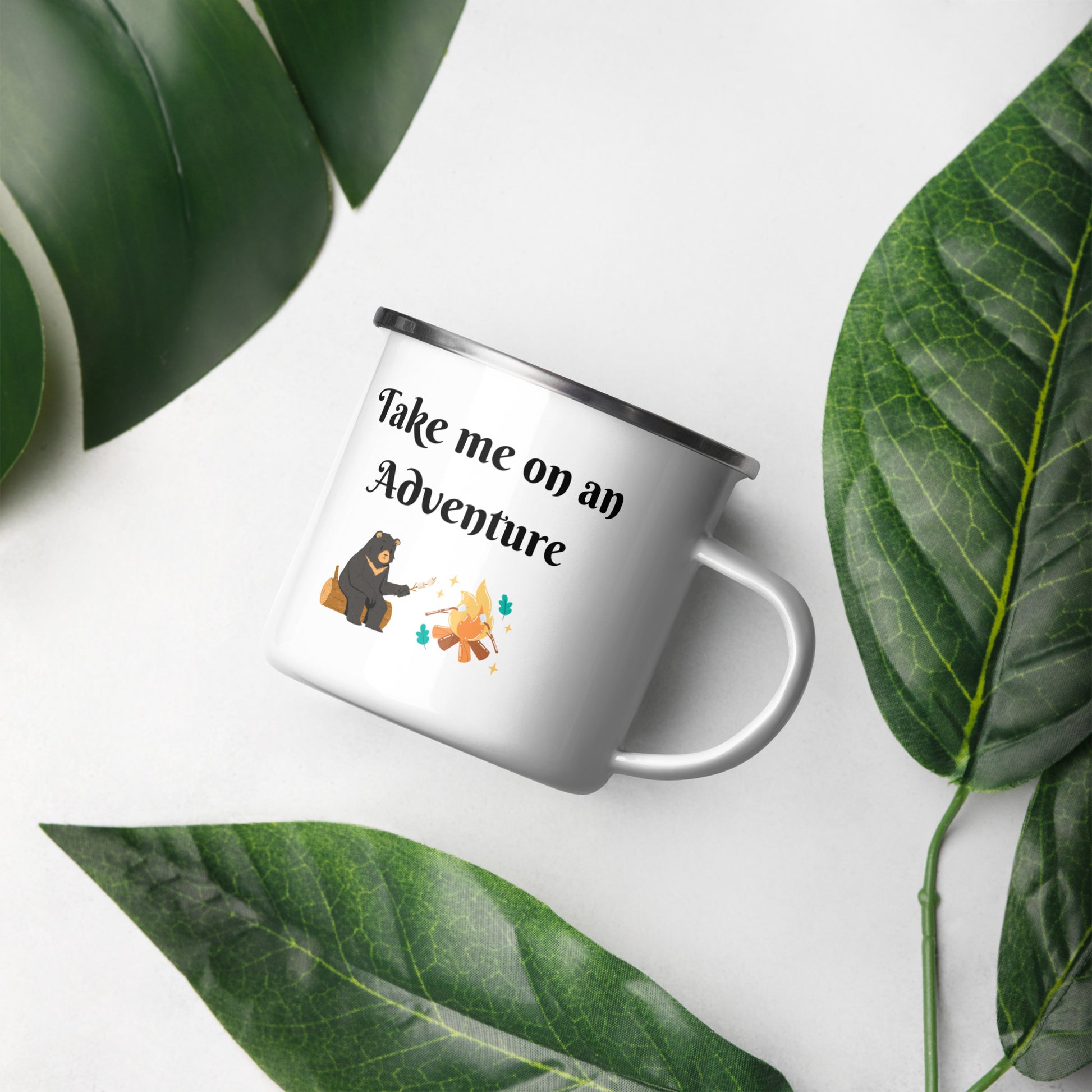 Enamel Mug  Printed- Take me on an Adventure
