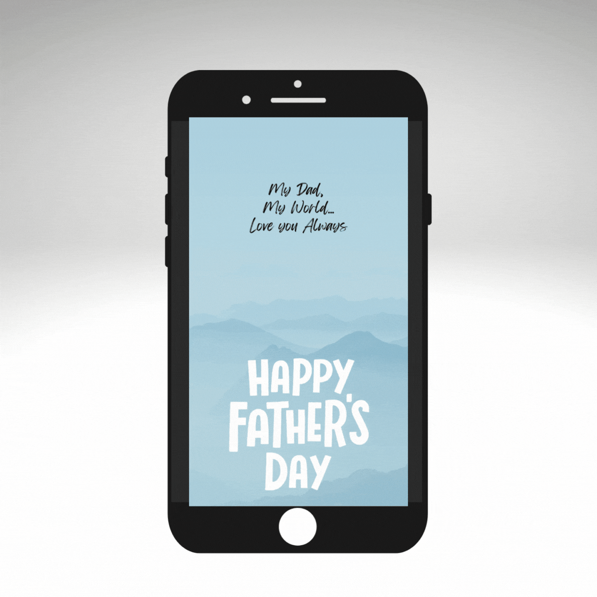 Fathers Day E-Card - Hot Air Balloon Mobile Phone Message