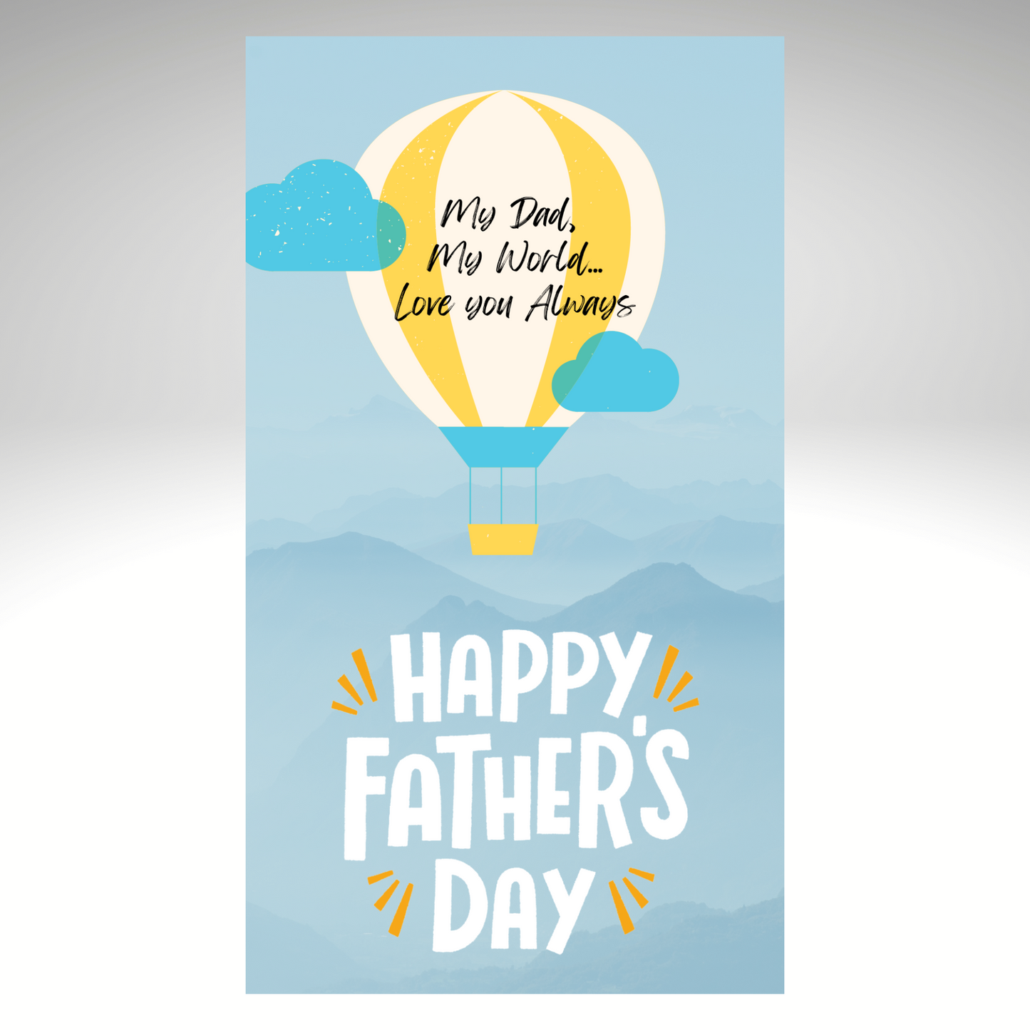 Fathers Day E-Card - Hot Air Balloon MP4 Video Message