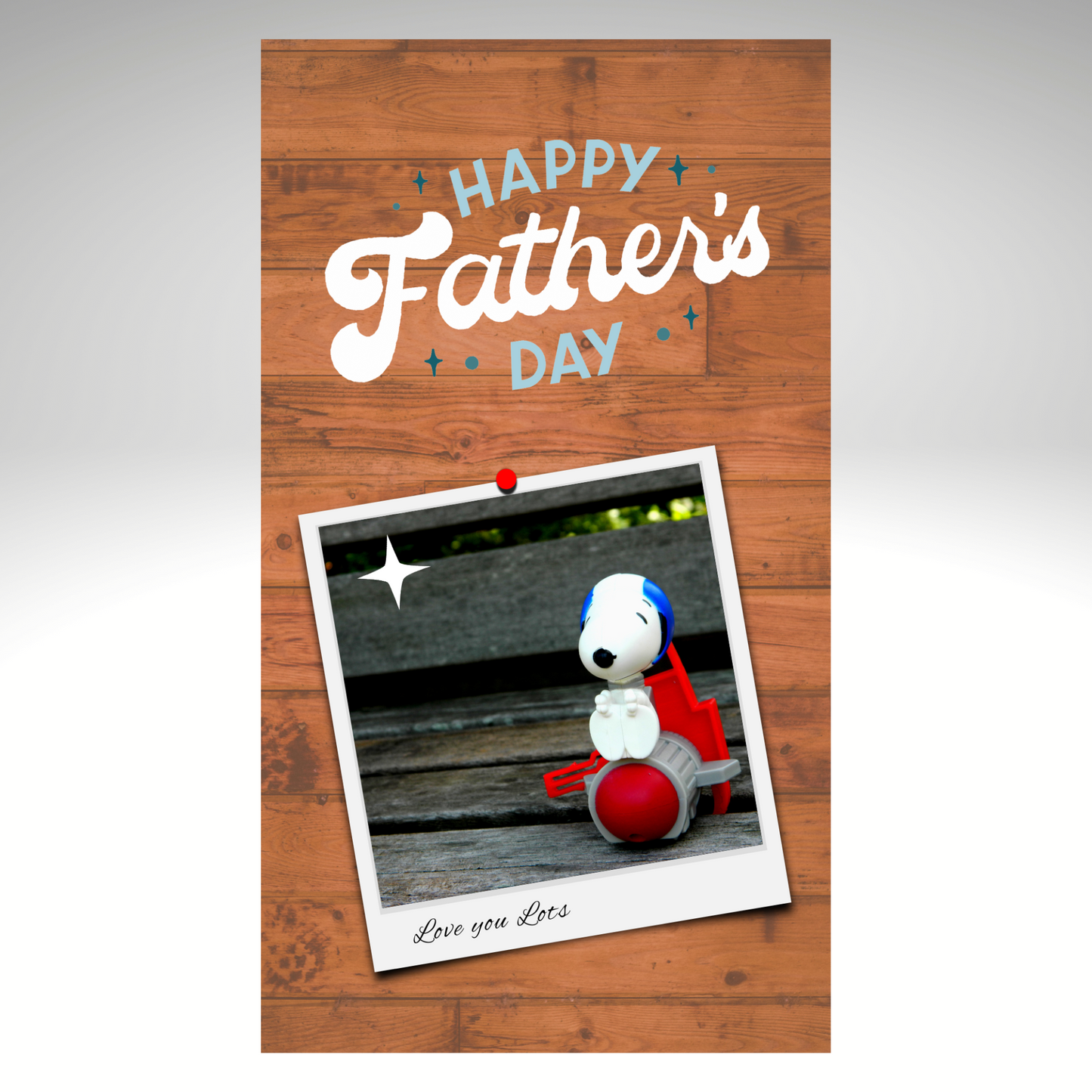 Fathers Day E-Card - Snoopy MP4 Video Message