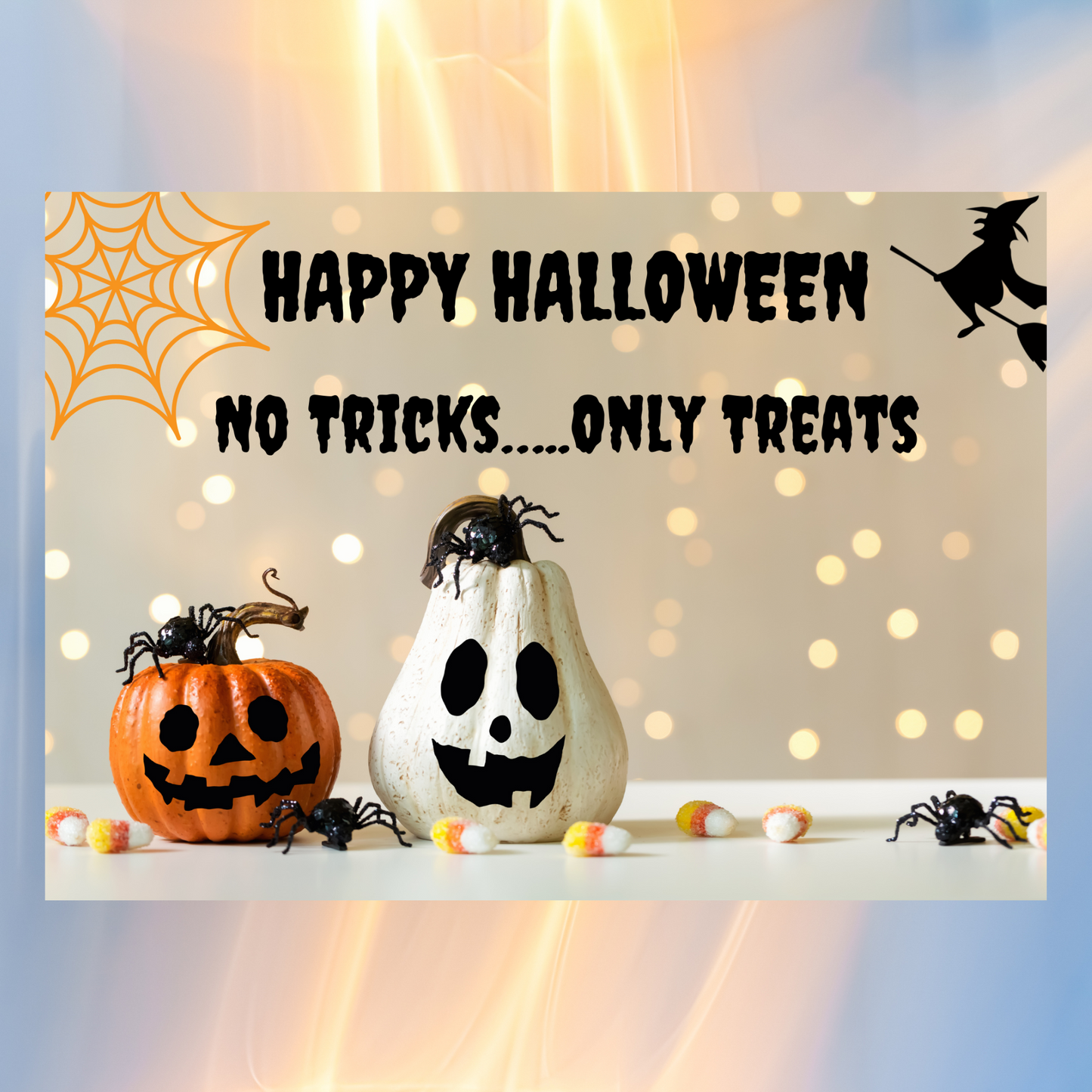 Halloween Sign - No Tricks Only Treats Landscape