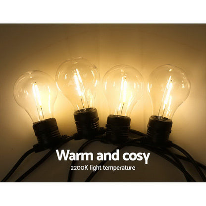 Jingle Jollys 68m Festoon String Lights LED Outdoor Wedding Party Garden Decor Occasions > Lights   