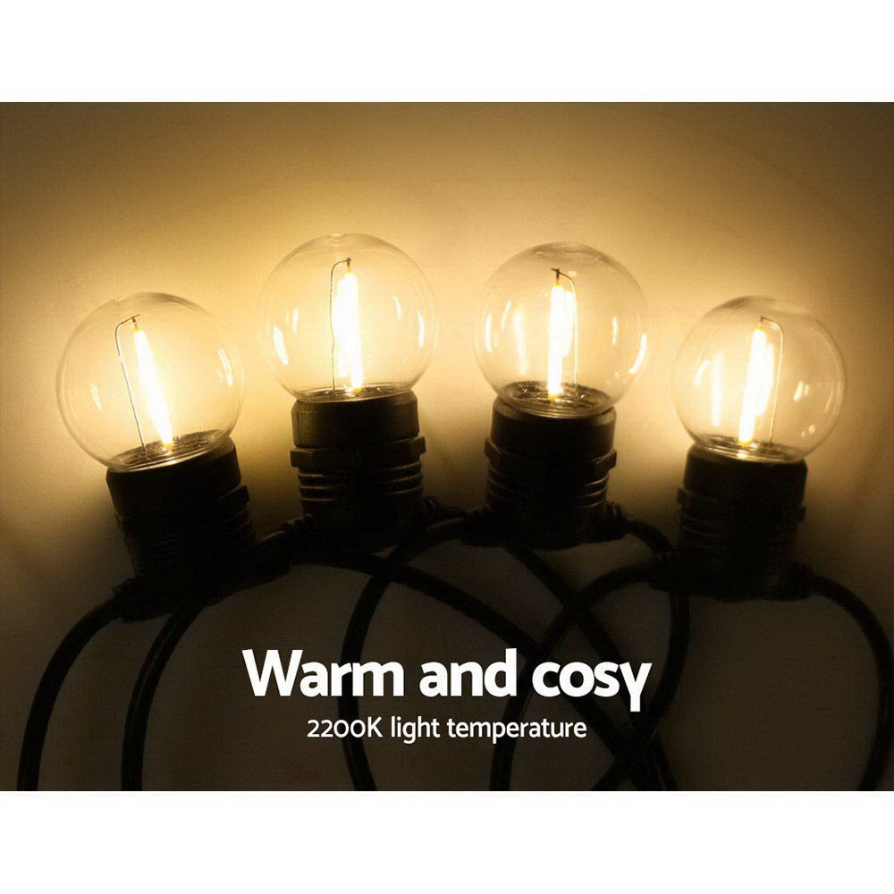 Jingle Jollys 68m LED Festoon String Lights Outdoor Decor Wedding Party Home Occasions > Lights   