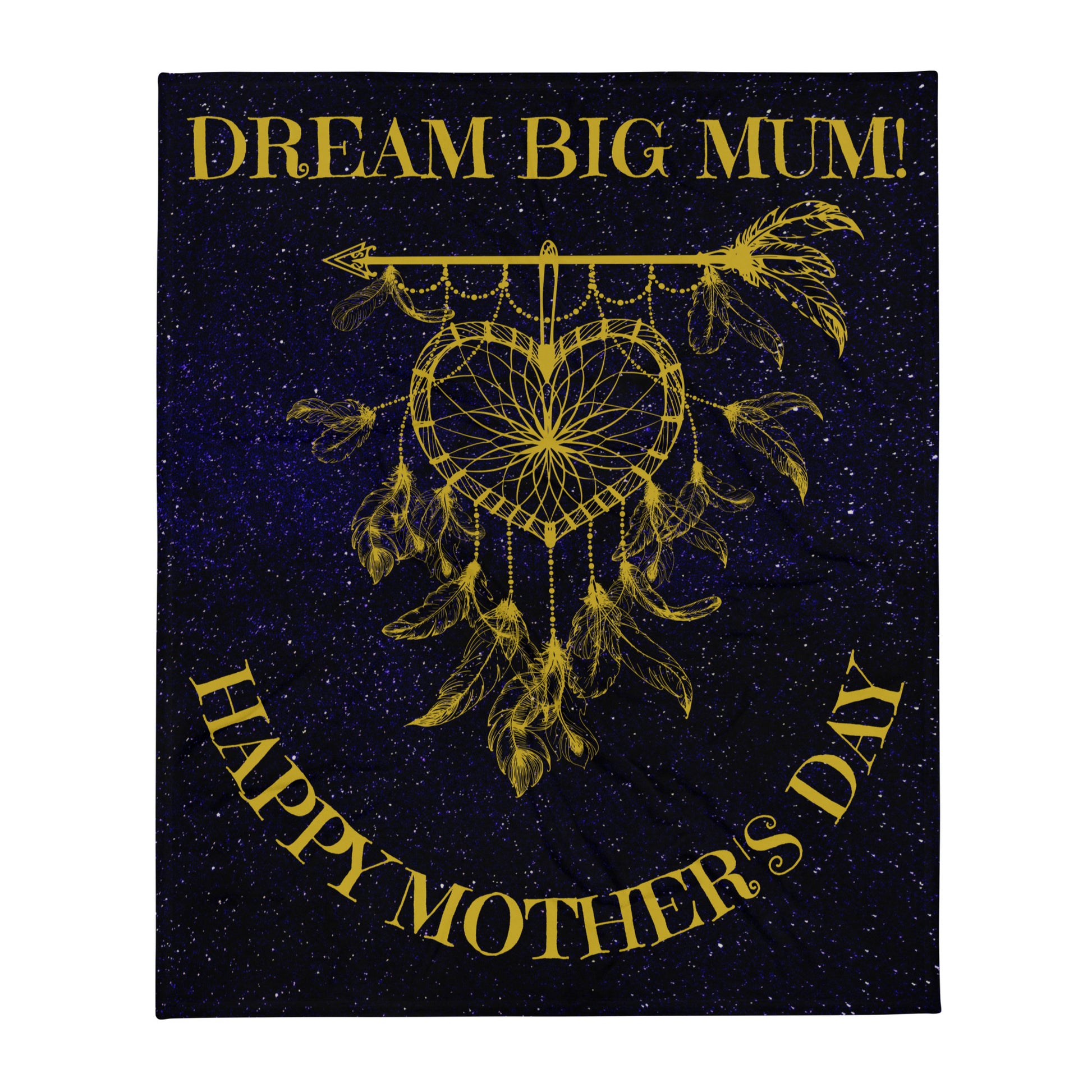Polyester Throw Rug - Dream Big Mum