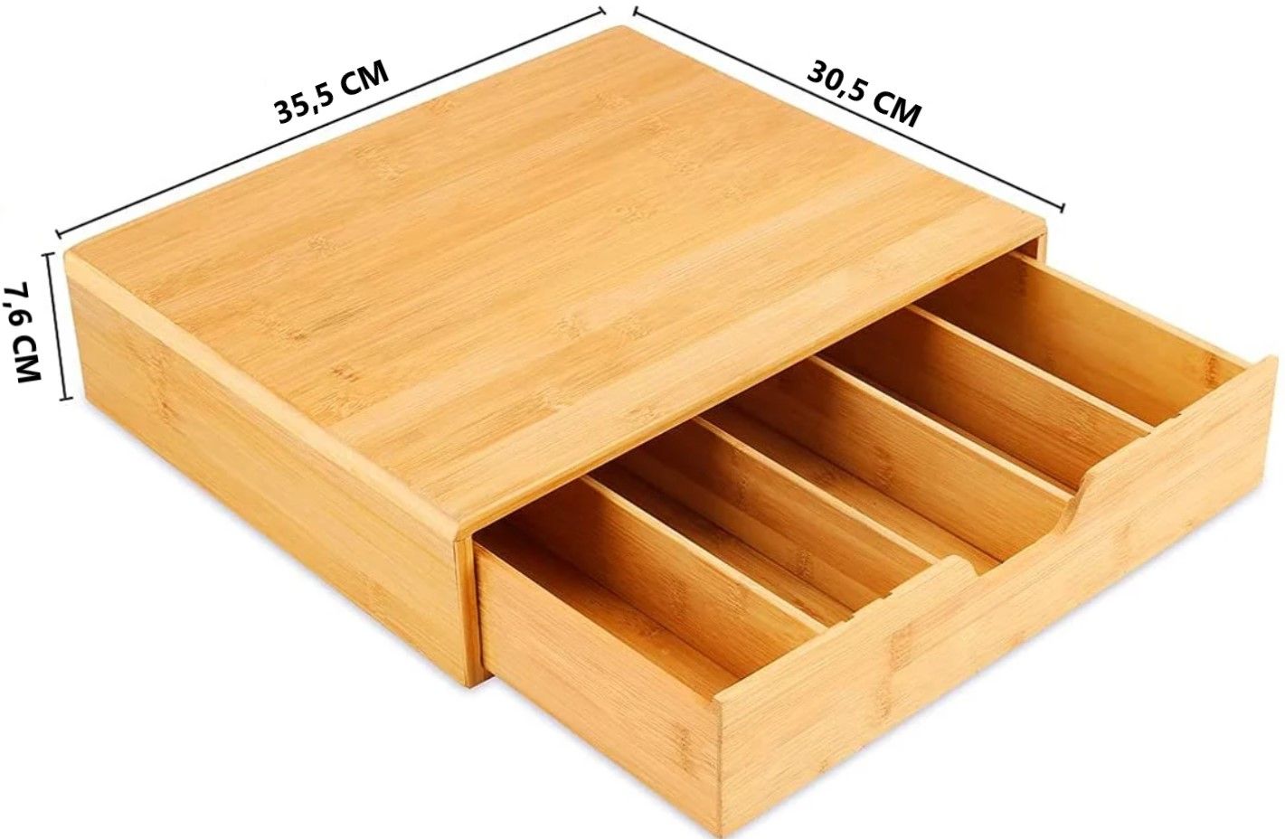 Bamboo Storage Drawer Organiser