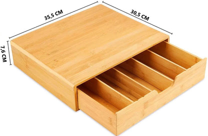 Bamboo Storage Drawer Organiser