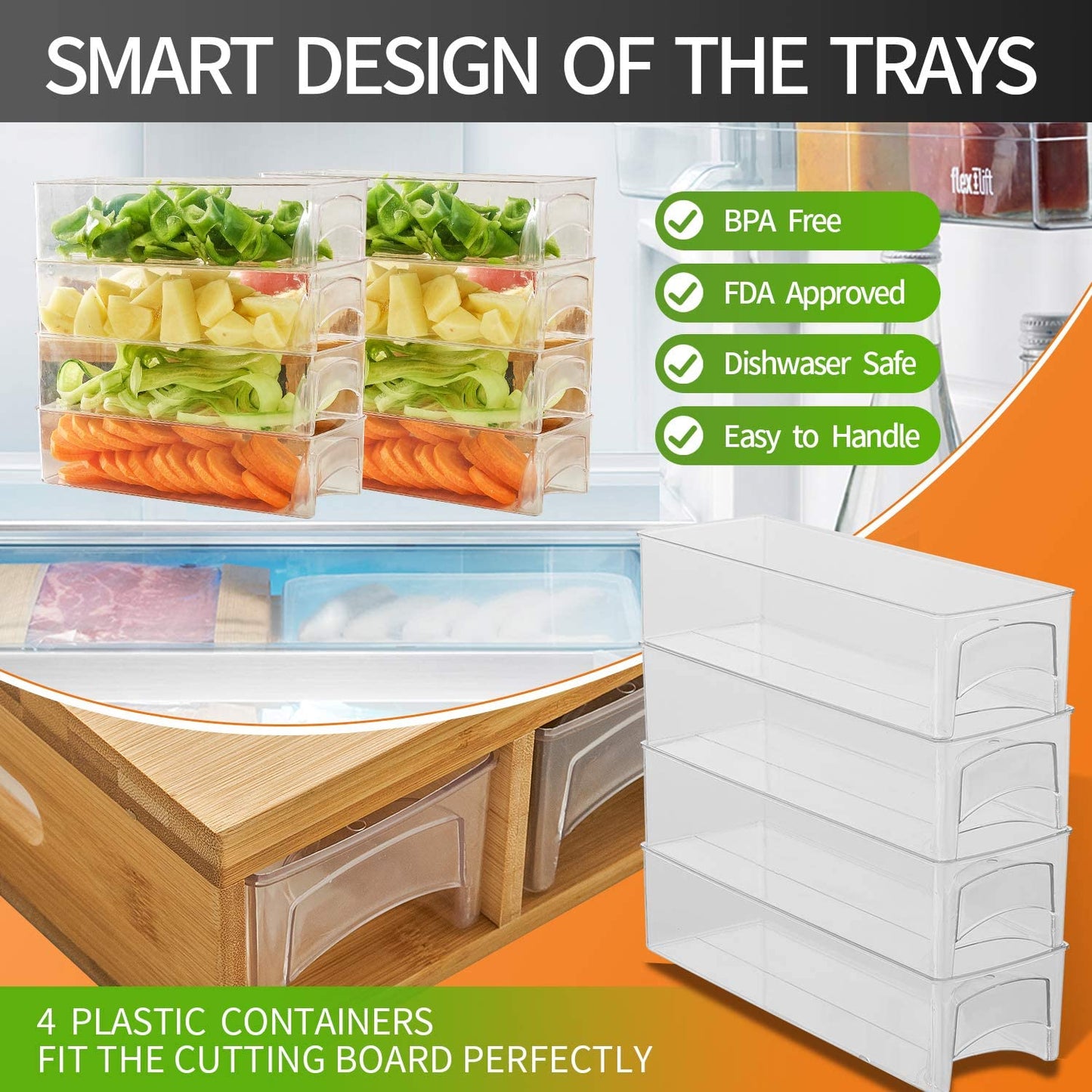 Smart design stackable trays