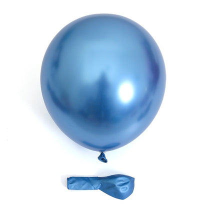 Metallic blue balloons