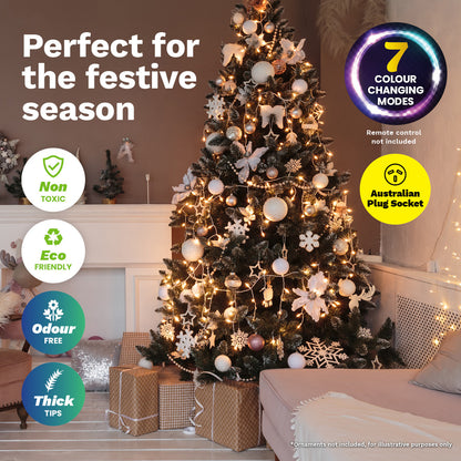 Christmas By Sas 90cm Fibre Optic/LED Christmas Tree 90 Tips Multicolour Star & Ornaments Occasions > Christmas   