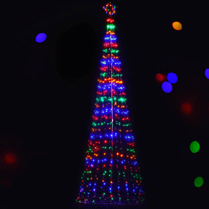 Christmas By Sas 5m Tree Shaped LED Multicoloured Solar Lights & Metal Frame Occasions > Christmas   