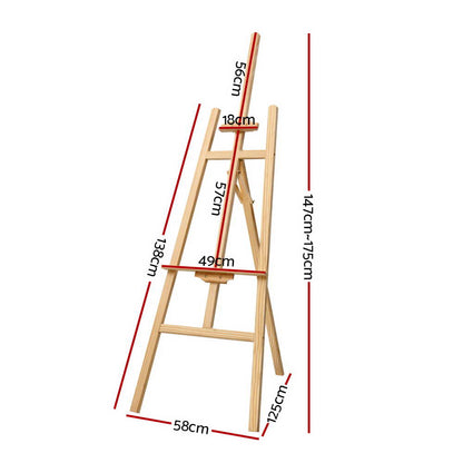 Wooden Easel Display Stand Dimensions