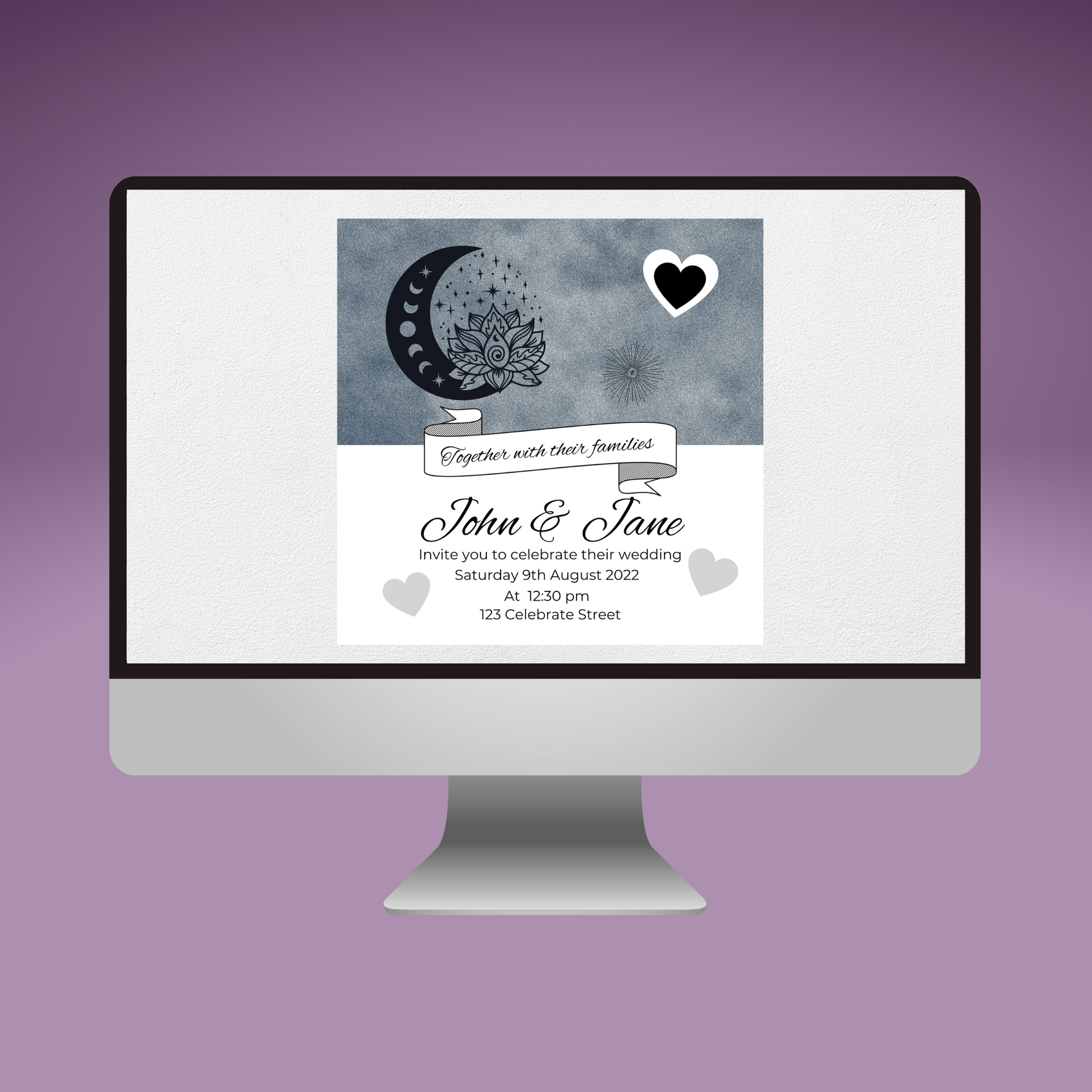 Wedding Invitation Customisable Computer