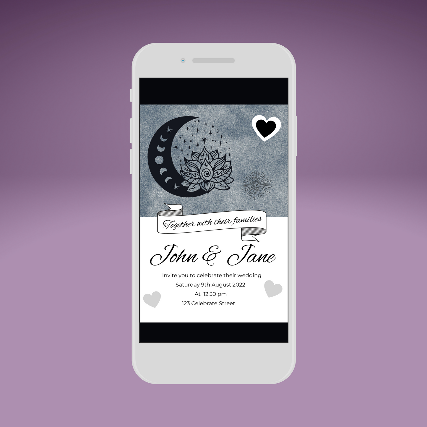 Wedding Invitation Customisable Mobile Phone