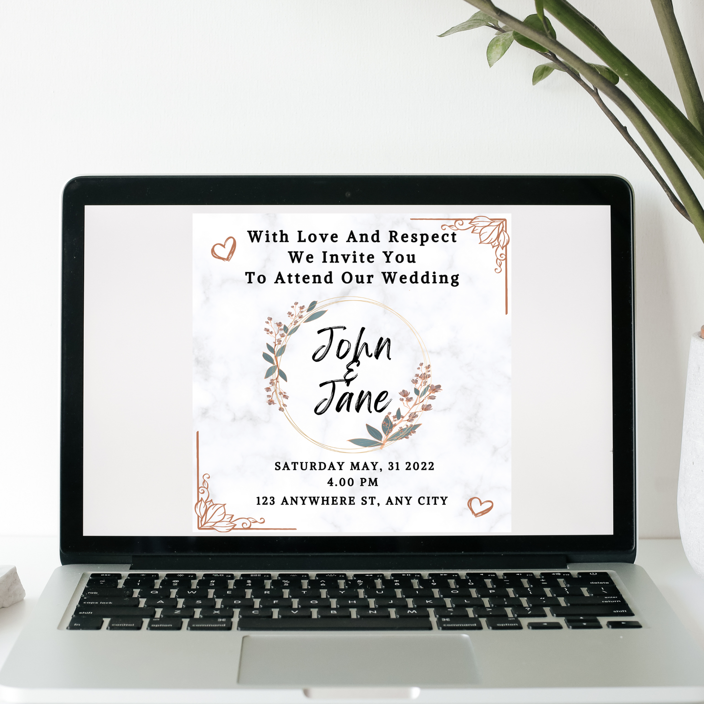 Wedding Invitation Customisable Computer