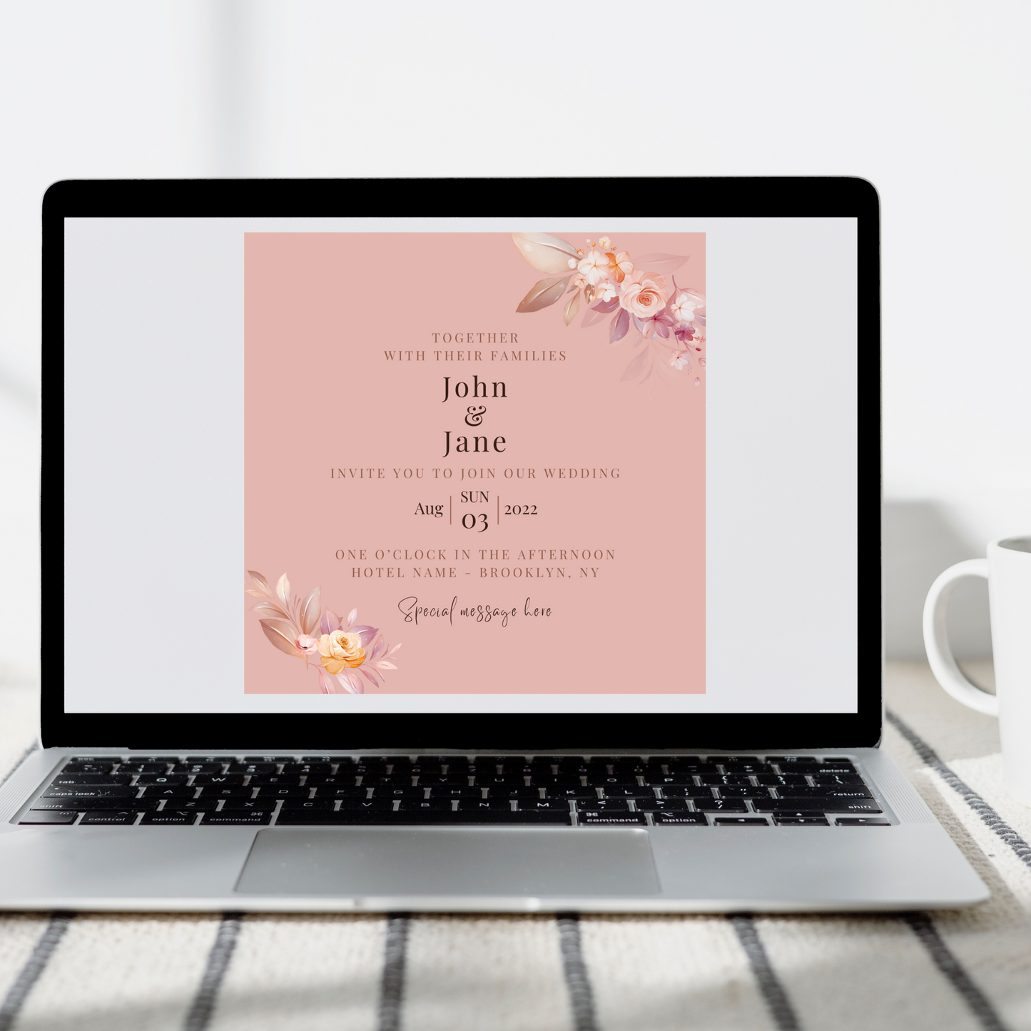 Wedding Invitation Customisable Computer