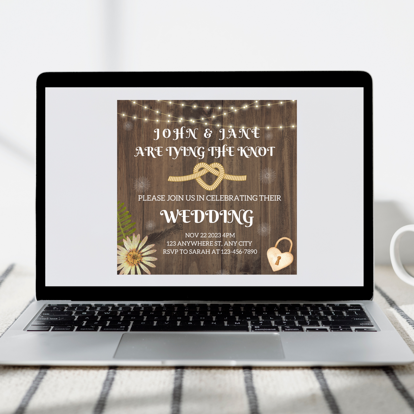 Wedding Invitation Customisable Computer