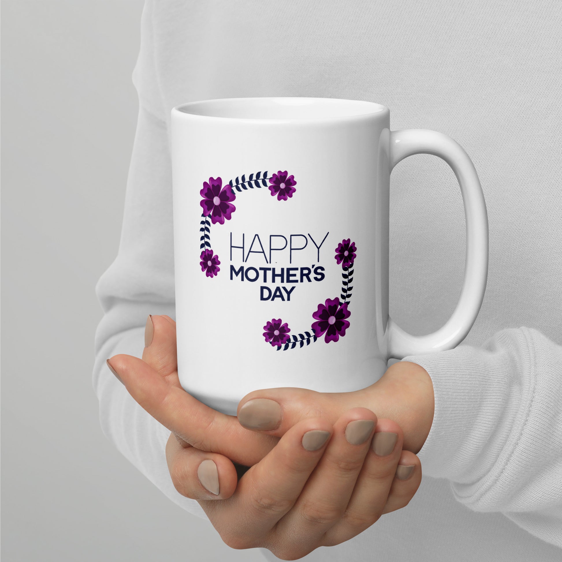 Printed Happy Mothers Day White Mug