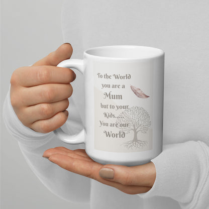 White Ceramic Printed Mug