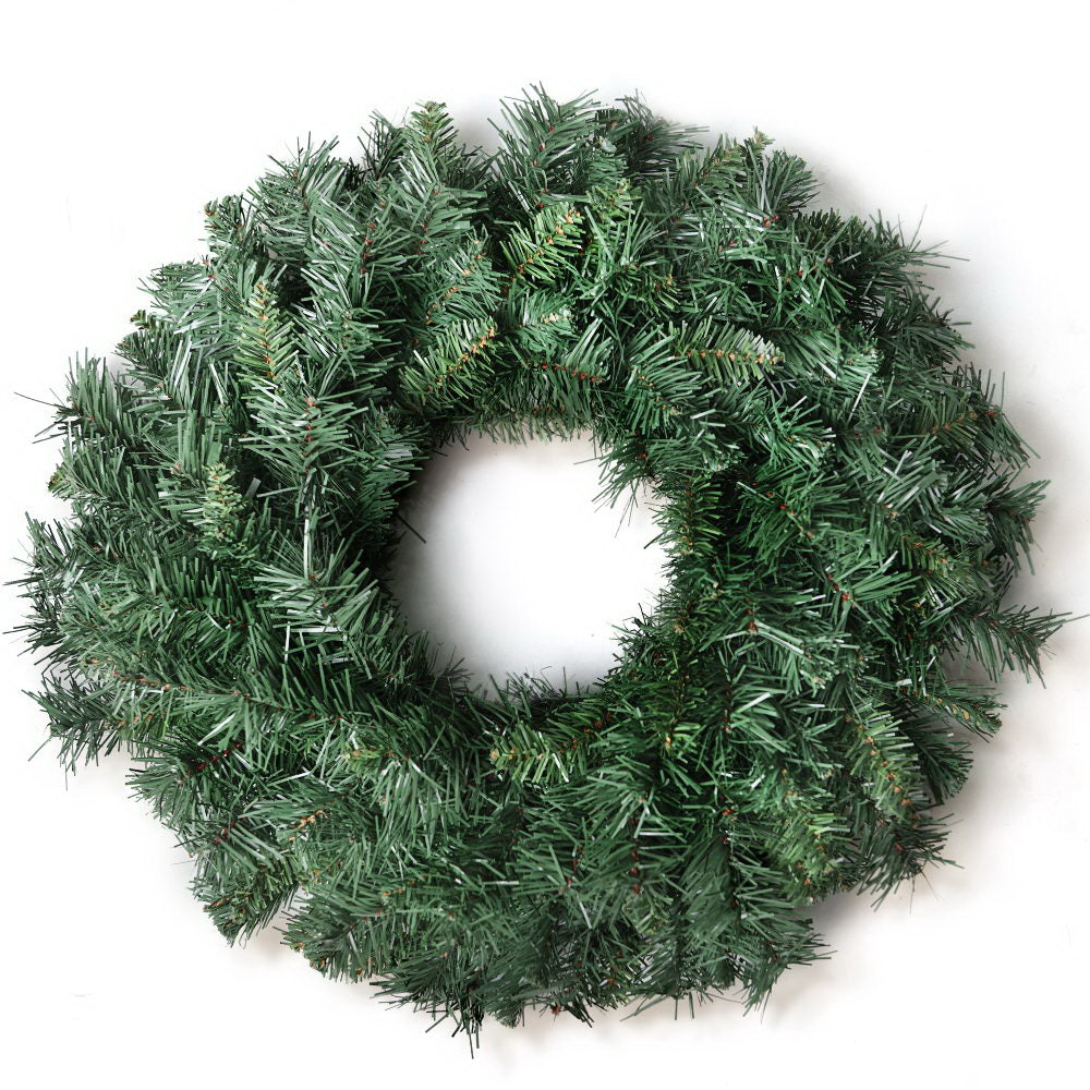 Jingle Jollys Christmas Wreath 60cm Xmas Tree Decoration Green Occasions > Christmas   