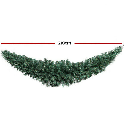 Jingle Jollys Christmas Garland 2.1M Xmas Tree Decoration Green Occasions > Lights   